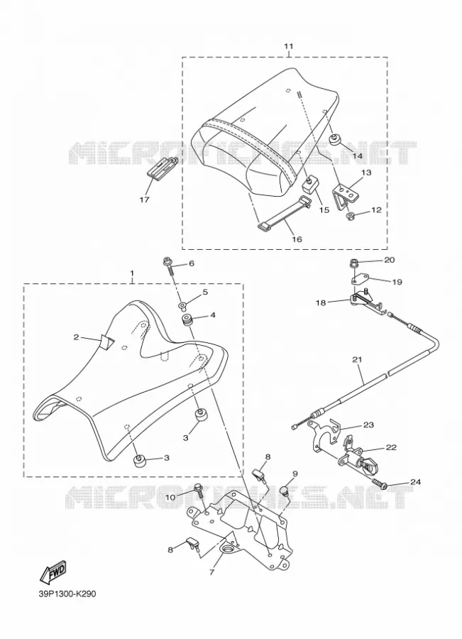 SELLE Yamaha MOTO 800 2011 FZ8 ABS  FZ8-NA