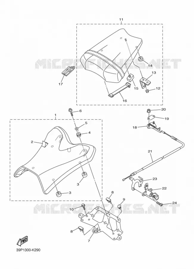 SELLE Yamaha MOTO 800 2011 FZ8 ABS  FZ8-NA