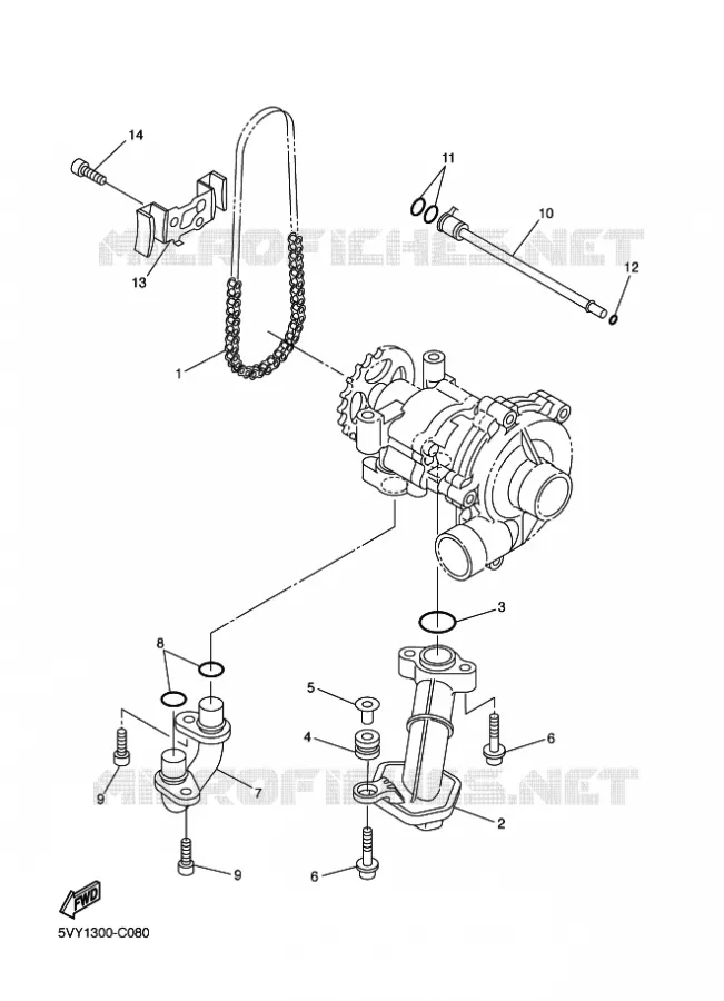 POMPE A HUILE Yamaha MOTO 800 2011 FZ8 ABS  FZ8-NA