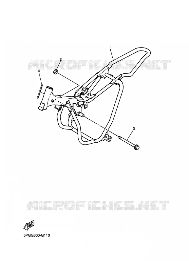 CADRE Yamaha MOTO 50 2011 PW  PW50