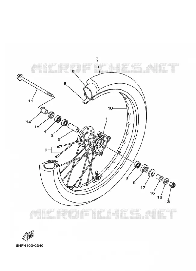 ROUE AVANT 2 Yamaha MOTO 125 2011 TTR BIG WHEELS  TT-R125LWE