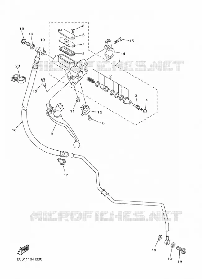 MAITRE CYLINDRE D'EMBRAYAGE Yamaha MOTO 1700 2011 VMAX  VMX17
