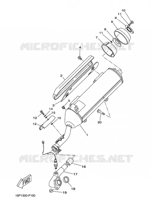 ECHAPPEMENT Yamaha SCOOTER 125 2011 XCITY  VP125 XCITY