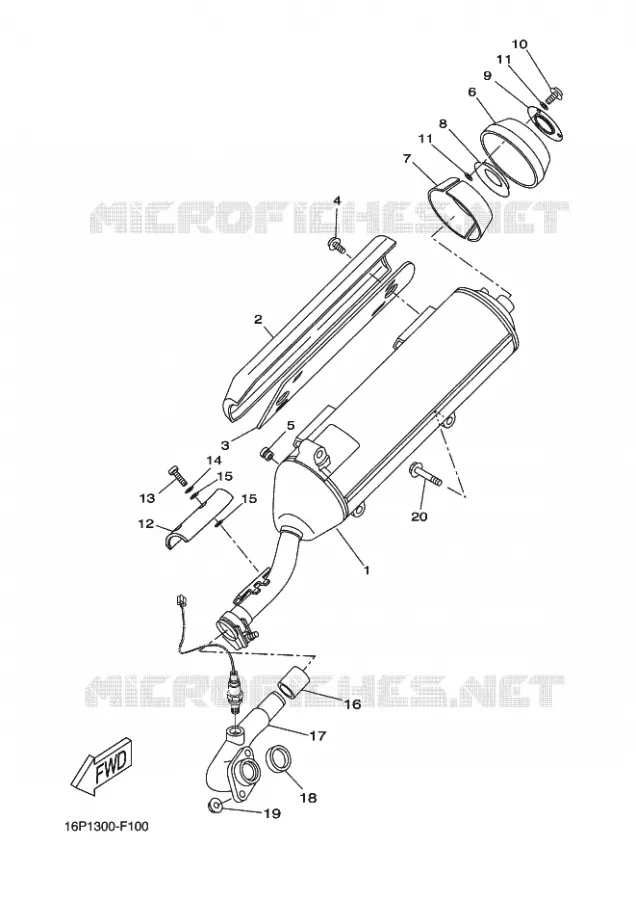 ECHAPPEMENT Yamaha SCOOTER 125 2011 XCITY  VP125 XCITY