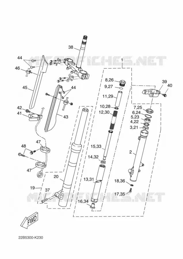 FOURCHE 2 Yamaha MOTO 125 2011 WR-R  WR125R