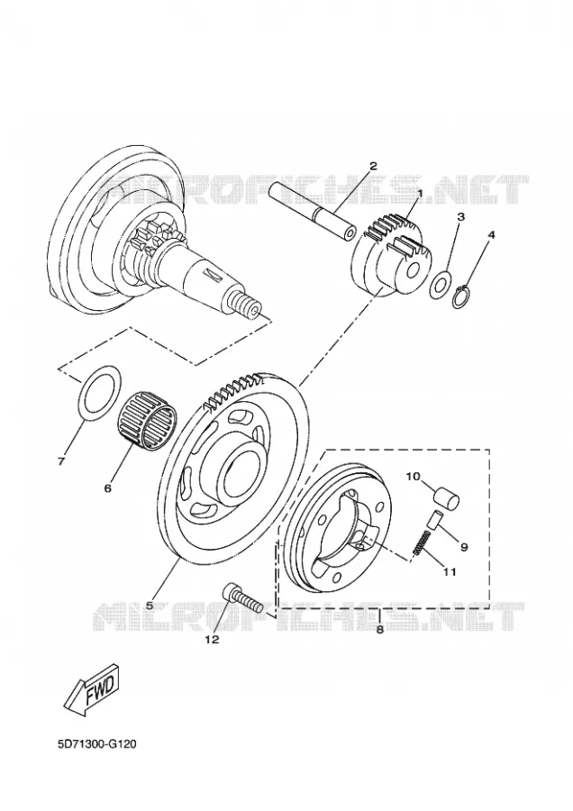 EMBRAYAGE DE DEMARREUR Yamaha MOTO 125 2011 WR-R  WR125R