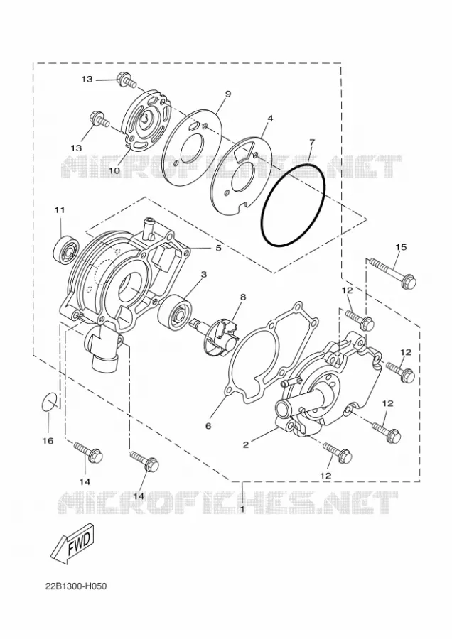 POMPE A EAU / DURITES Yamaha MOTO 125 2011 WR-R  WR125R