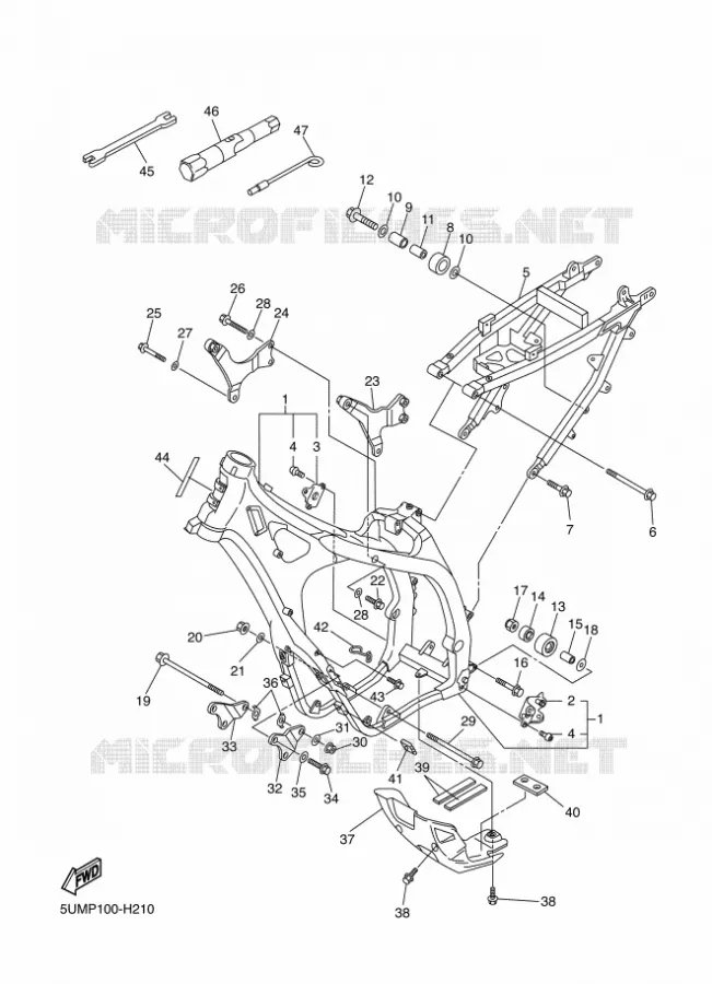 CADRE Yamaha MOTO 250 2011 WRF  WR250F