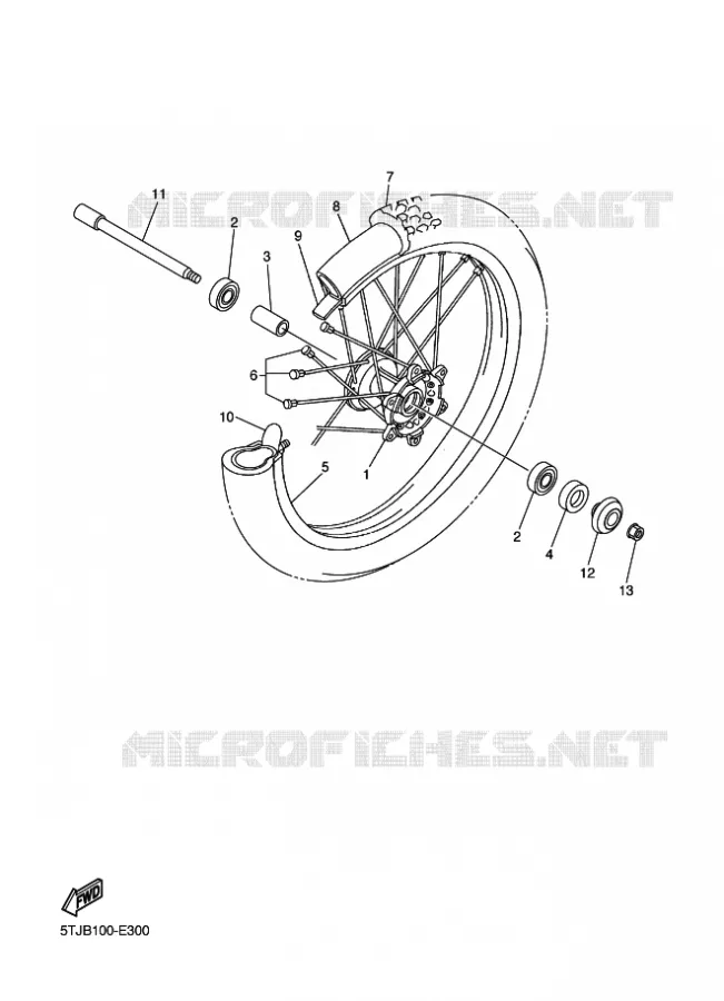 ROUE AVANT Yamaha MOTO 250 2011 WRF  WR250F