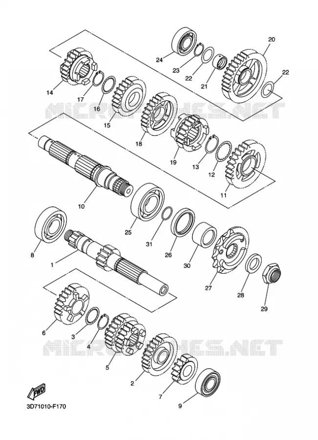 TRANSMISSION Yamaha MOTO 250 2011 WR-R  WR250R