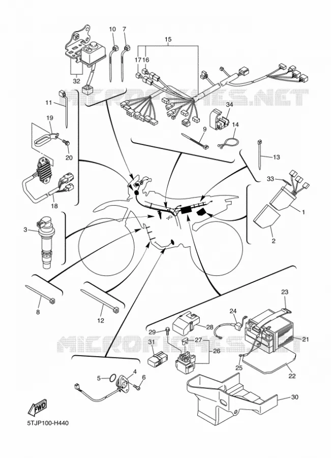 PARTIE ELECTRIQUE 1 Yamaha MOTO 450 2011 WRF  WR450F