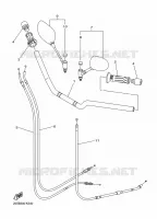 GUIDON ET CABLES pour Yamaha XJ6 ABS 2011