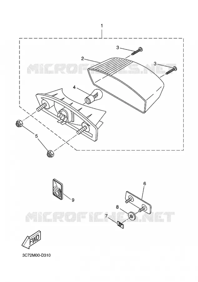 FEU ARRIERE Yamaha SCOOTER 50 2011 SLIDER STUNT  EW50N SLIDER