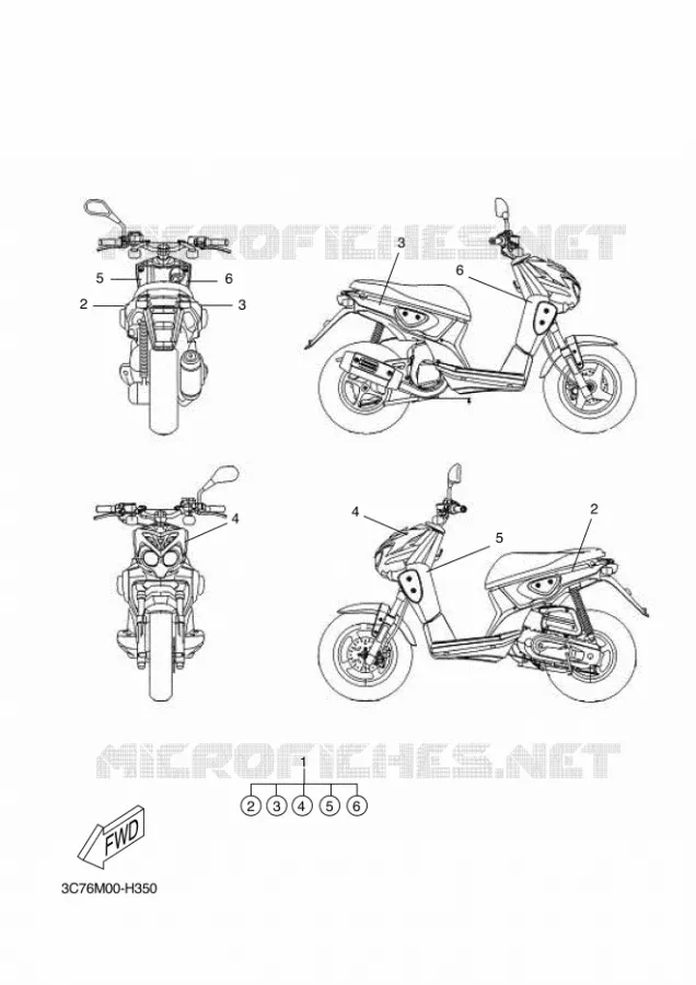 EMBLEME Yamaha SCOOTER 50 2011 STUNT NAKED  EW50N STUNT NAKED