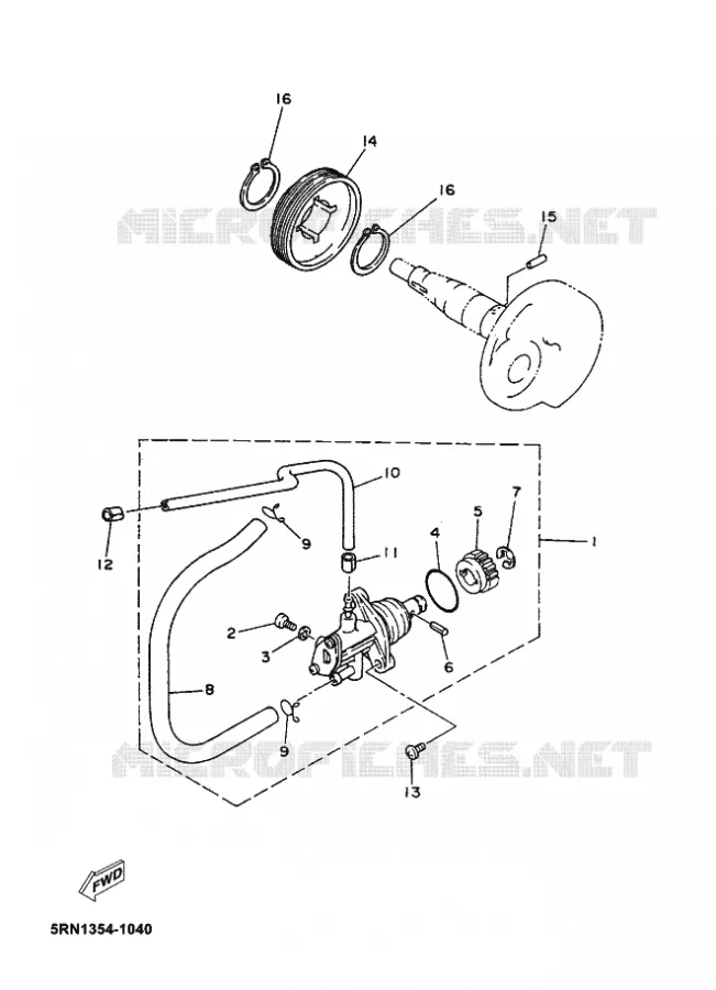 POMPE A HUILE Yamaha SCOOTER 50 2011 OVETTO  YN50 OVETTO