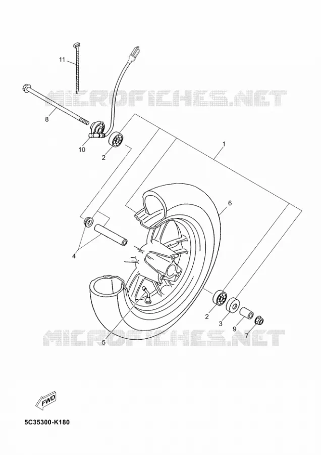ROUE AVANT Yamaha SCOOTER 50 2011 NEOS  YN50 NEO'S