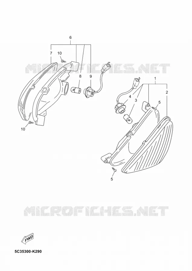 CLIGNOTANT Yamaha SCOOTER 50 2011 NEOS 4T  YN50F NEO'S