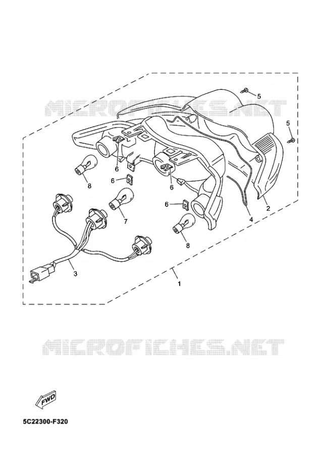 FEU ARRIERE Yamaha SCOOTER 50 2011 NEOS 4T  YN50F NEO'S
