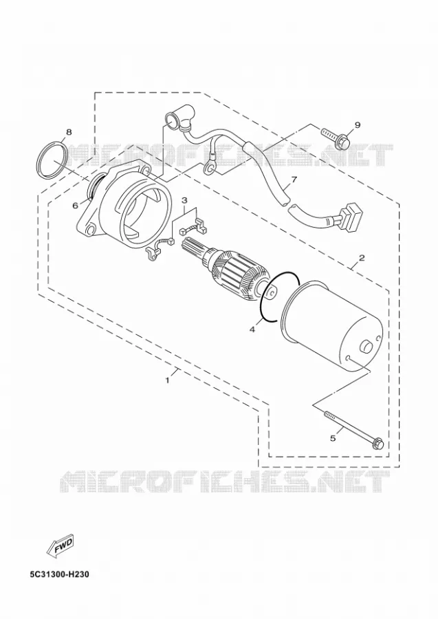 DEMARREUR Yamaha SCOOTER 50 2011 NEOS 4T  YN50F NEO'S