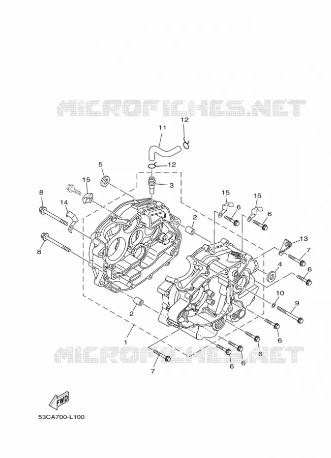 CARTER MOTEUR Yamaha MOTO 200 2012 AG  AG200F