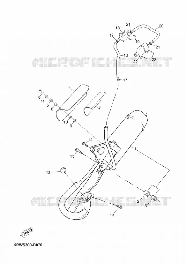 ECHAPPEMENT Yamaha SCOOTER 50 2012 MACH  CS50Z