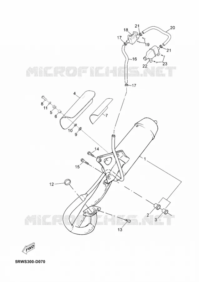 ECHAPPEMENT Yamaha SCOOTER 50 2012 MACH  CS50Z MACH G LIQUIDE