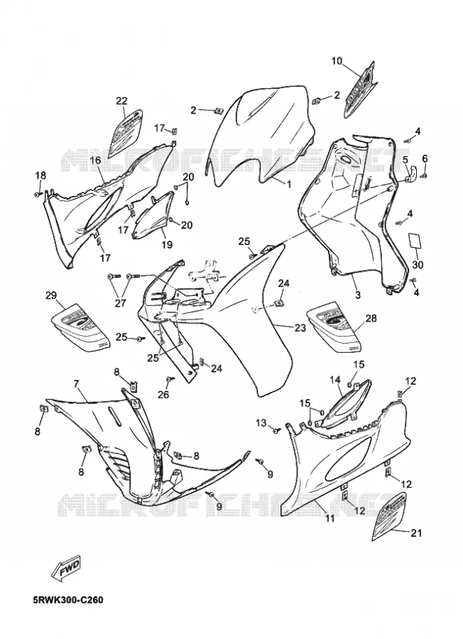PROTEGE JAMBES Yamaha SCOOTER 50 2012 MACH  CS50Z MACH G LIQUIDE