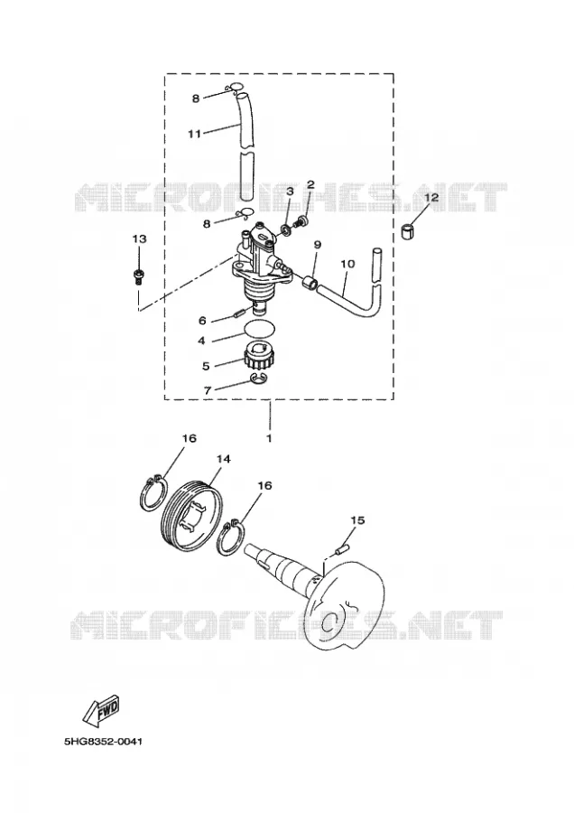 POMPE A HUILE Yamaha SCOOTER 50 2012 BW'S  CW50 BW'S
