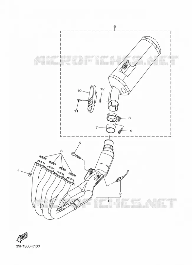 ECHAPPEMENT Yamaha MOTO 800 2012 FZ8  FZ8-N