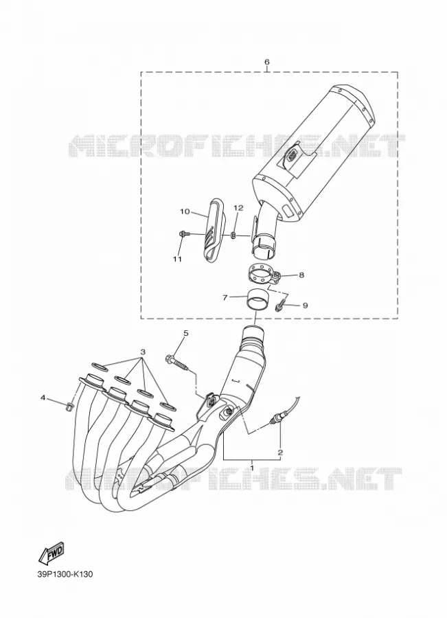ECHAPPEMENT Yamaha MOTO 800 2012 FZ8  FZ8-N