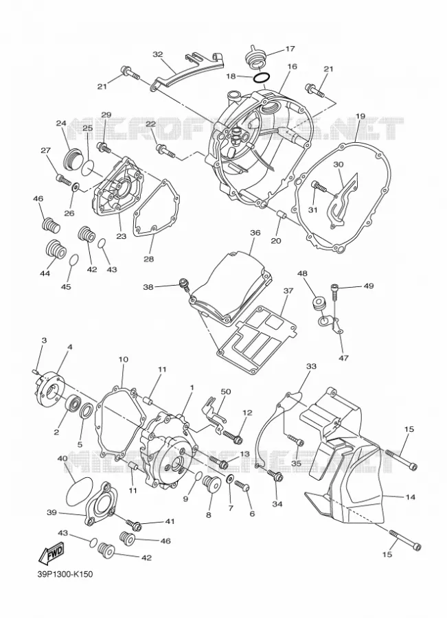 CARTER - MOTEUR 1 Yamaha MOTO 800 2012 FZ8 ABS  FZ8-NA