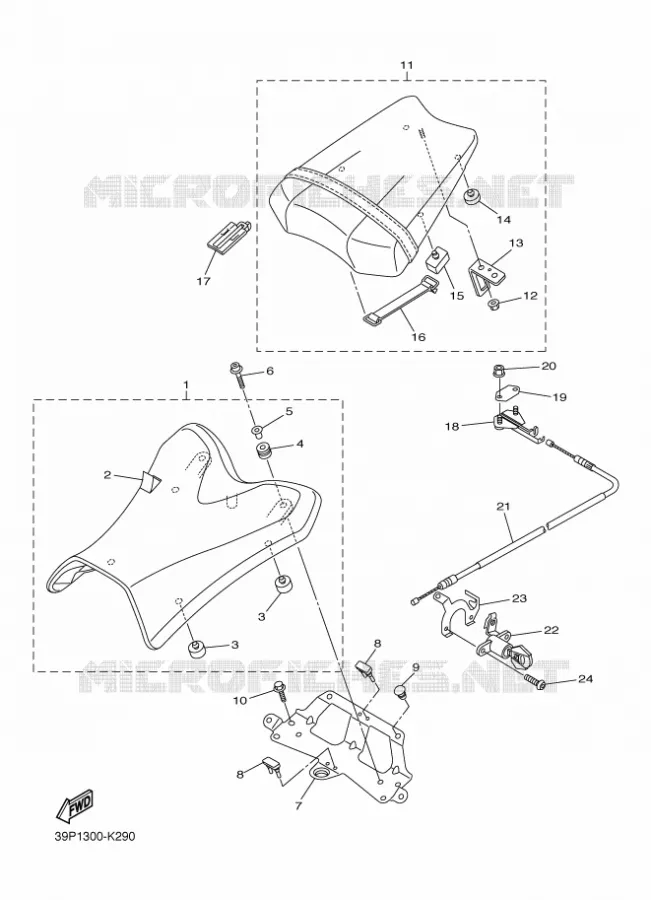 SELLE Yamaha MOTO 800 2012 FZ8 ABS  FZ8-NA