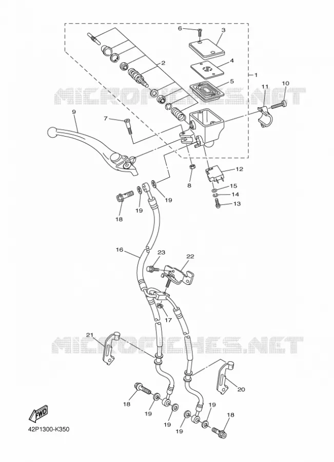 MAITRE CYLINDRE DE FREIN AVANT Yamaha MOTO 800 2012 FAZER  FZ8-S