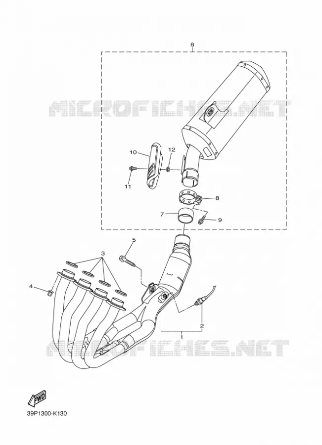ECHAPPEMENT Yamaha MOTO 800 2012 FAZER  FZ8-S