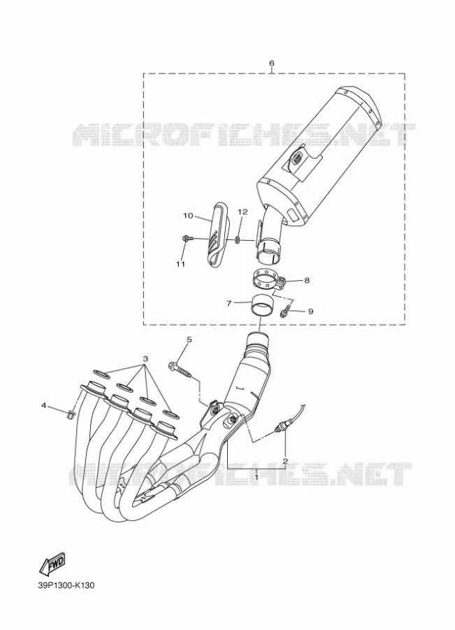 ECHAPPEMENT Yamaha MOTO 800 2012 FAZER ABS  FZ8-SA