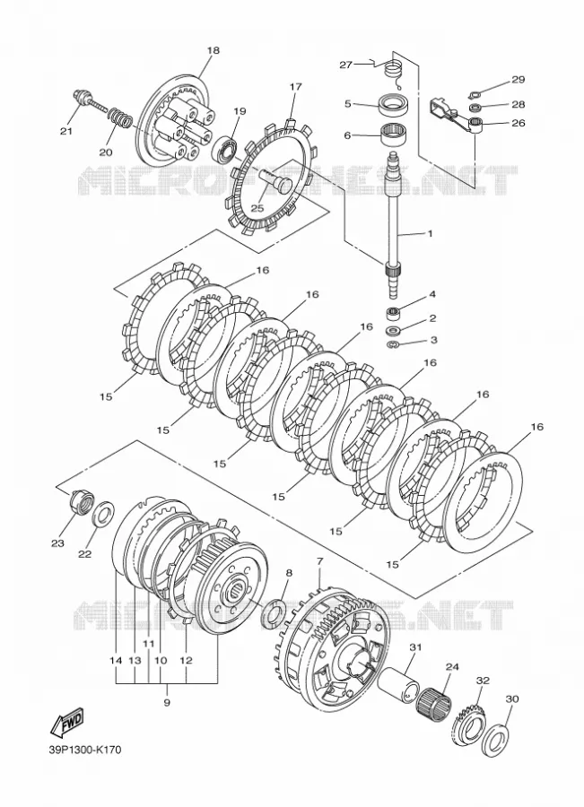 EMBRAYAGE DE DEMARREUR Yamaha MOTO 800 2012 FAZER ABS  FZ8-SA