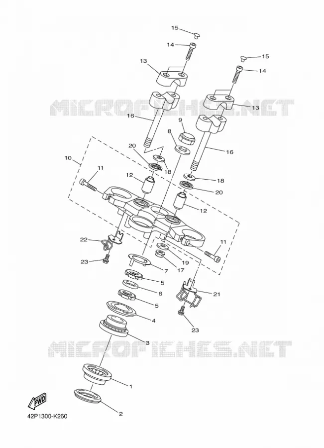 DIRECTION Yamaha MOTO 800 2012 FAZER ABS  FZ8-SA