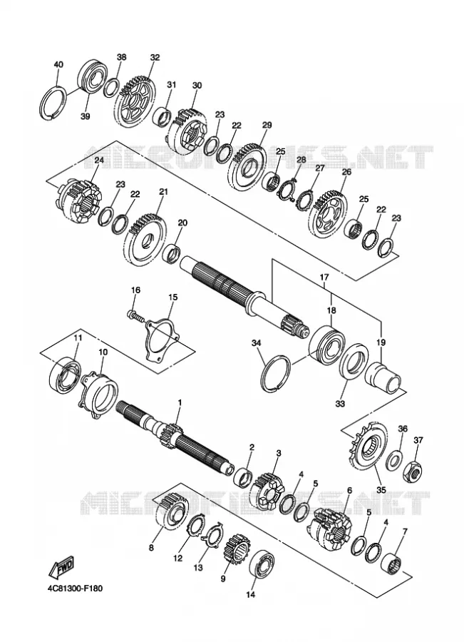 TRANSMISSION Yamaha MOTO 800 2012 FAZER ABS  FZ8-SA