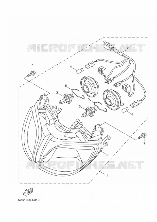 PHARE  Yamaha SCOOTER 125 2012 OCEO  HW125 OCEO