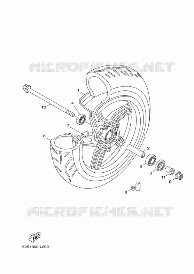 ROUE AVANT Yamaha SCOOTER 125 2012 OCEO  HW125 OCEO