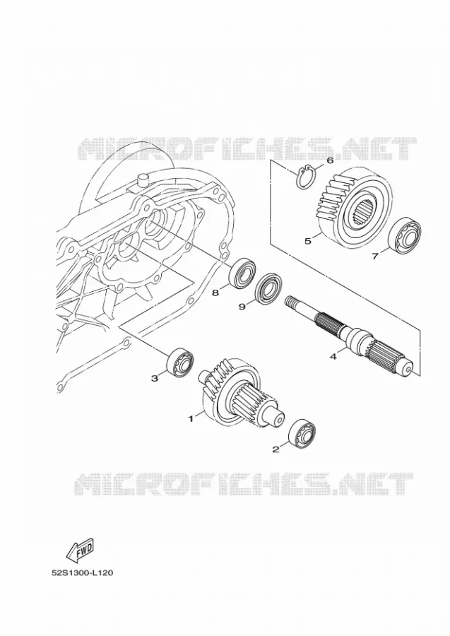 TRANSMISSION Yamaha SCOOTER 125 2012 OCEO  HW125 OCEO