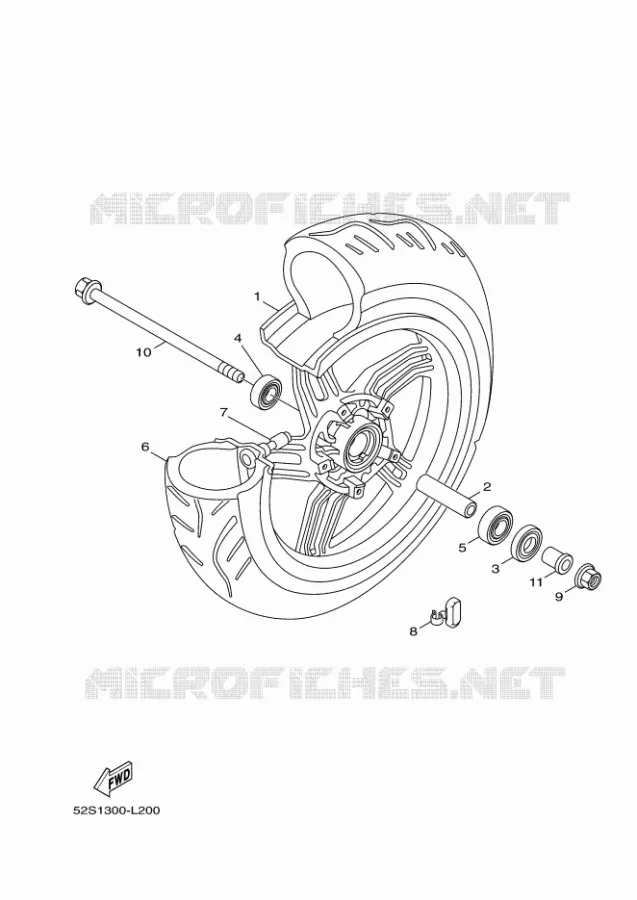 ROUE AVANT Yamaha SCOOTER 150 2012 XENTER  HW151