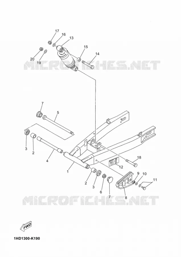 BRAS OSCILLANT / AMORTISSEUR Yamaha MOTO 50 2012 TZR WGP 50TH  TZR50 TZR 50 WGP50