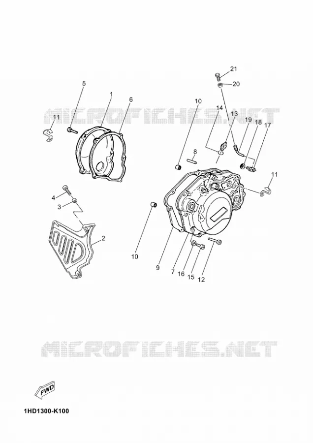 CARTER - MOTEUR 1 Yamaha MOTO 50 2012 TZR  TZR50