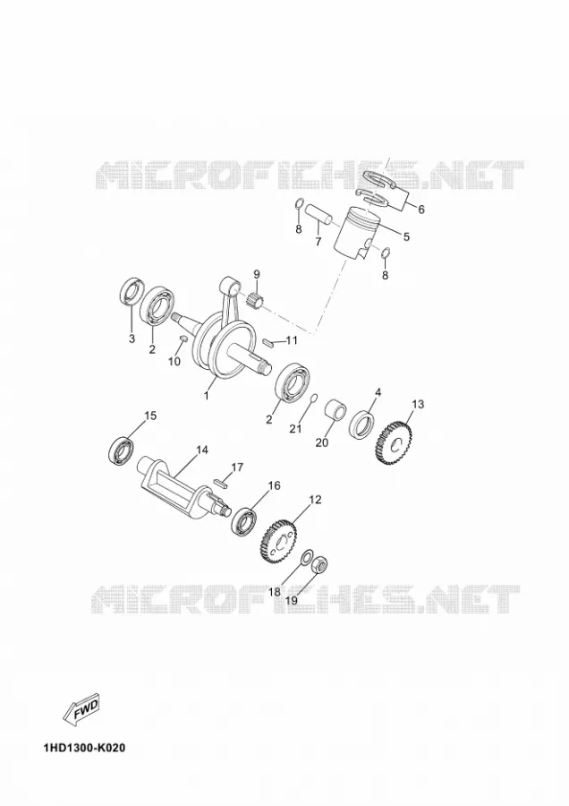 VILEBREQUIN / PISTON Yamaha MOTO 50 2012 TZR  TZR50
