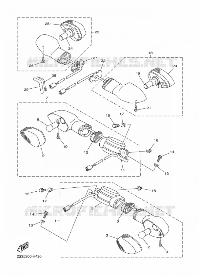 CLIGNOTANT Yamaha MOTO 1700 2012 VMAX  VMX17