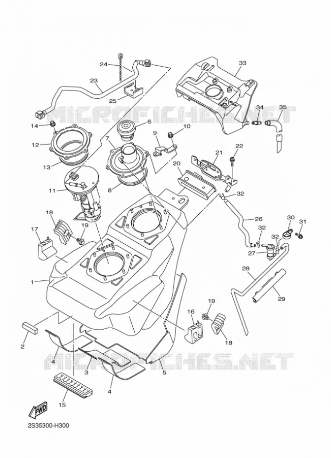 RESERVOIR A ESSENCE Yamaha MOTO 1700 2012 VMAX  VMX17
