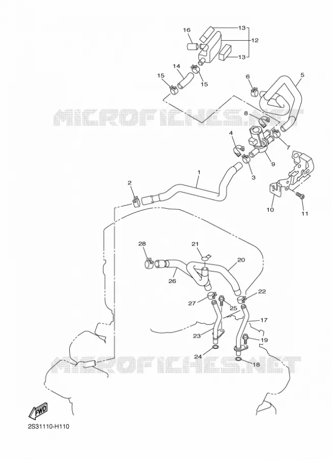 SYSTÈME D'ADMISSION D'AIR AIS Yamaha MOTO 1700 2012 VMAX  VMX17