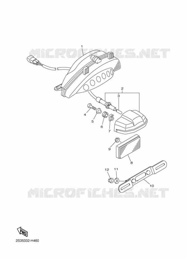 FEU ARRIERE Yamaha MOTO 1700 2012 VMAX  VMX17
