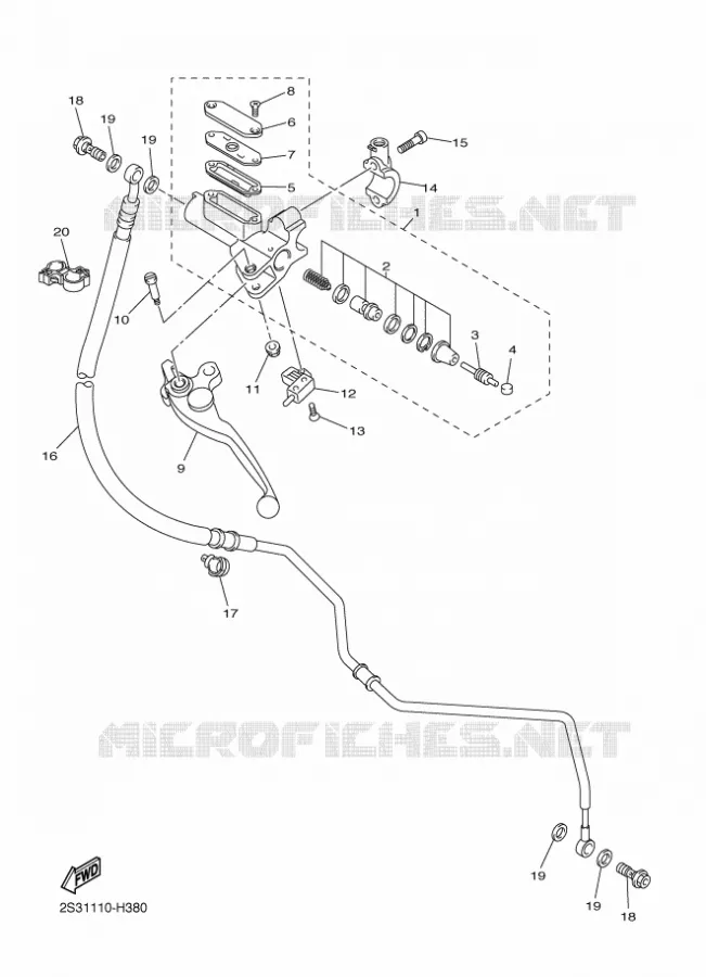 MAITRE CYLINDRE D'EMBRAYAGE Yamaha MOTO 1700 2012 VMAX  VMX17